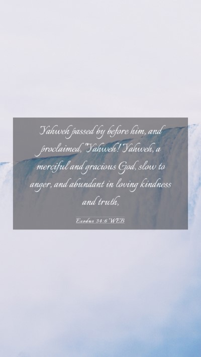 Picture 03 - Exodus 34:6 WEB Mobile Phone Wallpaper - Yahweh passed by before him, and proclaimed, - Mobile Bible Verse Wallpaper