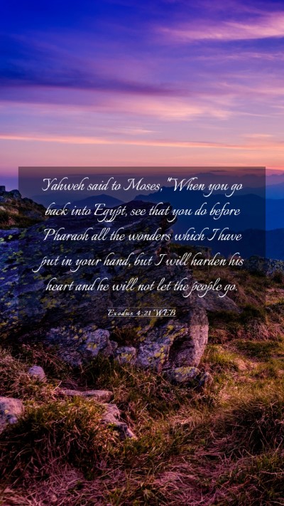 Picture 03 - Exodus 4:21 WEB Mobile Phone Wallpaper - Yahweh said to Moses, 