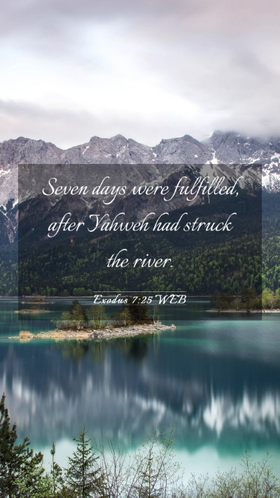 Picture 03 - Exodus 7:25 WEB Mobile Phone Wallpaper - Seven days were fulfilled, after Yahweh had - Mobile Bible Verse Wallpaper
