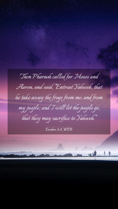 Picture 03 - Exodus 8:8 WEB Mobile Phone Wallpaper - Then Pharaoh called for Moses and Aaron, and - Mobile Bible Verse Wallpaper