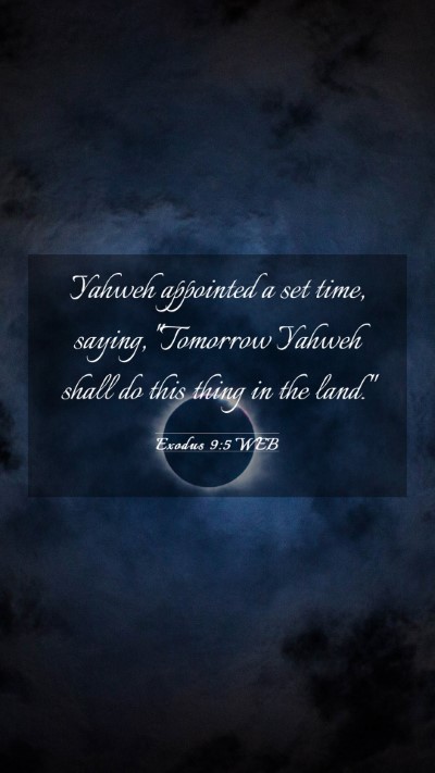 Picture 03 - Exodus 9:5 WEB Mobile Phone Wallpaper - Yahweh appointed a set time, saying, 