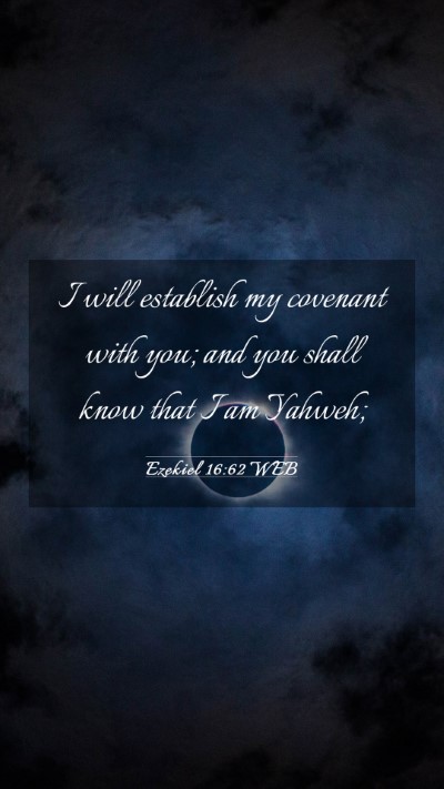 Picture 03 - Ezekiel 16:62 WEB Mobile Phone Wallpaper - I will establish my covenant with you; and you - Mobile Bible Verse Wallpaper