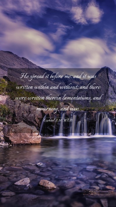 Picture 03 - Ezekiel 2:10 WEB Mobile Phone Wallpaper - He spread it before me: and it was written within - Mobile Bible Verse Wallpaper