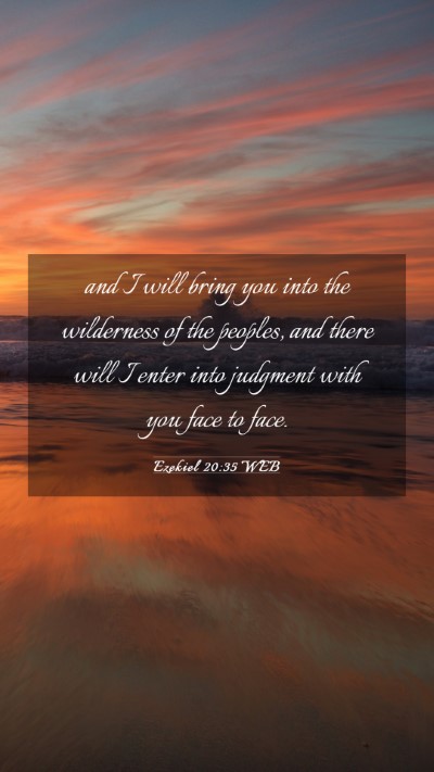 Picture 03 - Ezekiel 20:35 WEB Mobile Phone Wallpaper - and I will bring you into the wilderness of the - Mobile Bible Verse Wallpaper