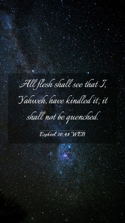 Picture 03 - Ezekiel 20:48 WEB Mobile Phone Wallpaper - All flesh shall see that I, Yahweh, have kindled - Mobile Bible Verse Wallpaper