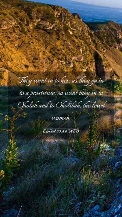 Picture 03 - Ezekiel 23:44 WEB Mobile Phone Wallpaper - They went in to her, as they go in to a - Mobile Bible Verse Wallpaper