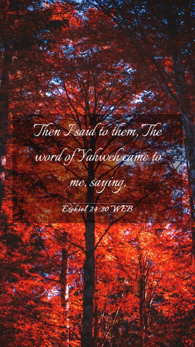 Picture 03 - Ezekiel 24:20 WEB Mobile Phone Wallpaper - Then I said to them, The word of Yahweh came to - Mobile Bible Verse Wallpaper