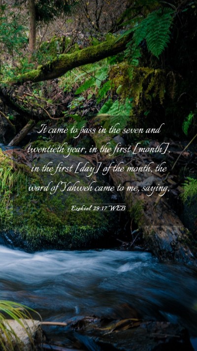 Picture 03 - Ezekiel 29:17 WEB Mobile Phone Wallpaper - It came to pass in the seven and twentieth year, - Mobile Bible Verse Wallpaper