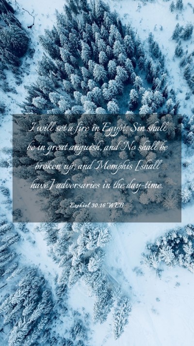 Picture 03 - Ezekiel 30:16 WEB Mobile Phone Wallpaper - I will set a fire in Egypt: Sin shall be in great - Mobile Bible Verse Wallpaper