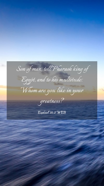 Picture 03 - Ezekiel 31:2 WEB Mobile Phone Wallpaper - Son of man, tell Pharaoh king of Egypt, and to - Mobile Bible Verse Wallpaper