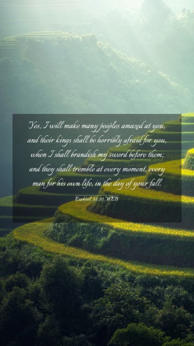 Picture 03 - Ezekiel 32:10 WEB Mobile Phone Wallpaper - Yes, I will make many peoples amazed at you, and - Mobile Bible Verse Wallpaper