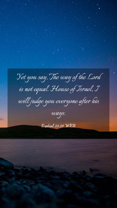 Picture 03 - Ezekiel 33:20 WEB Mobile Phone Wallpaper - Yet you say, The way of the Lord is not equal. - Mobile Bible Verse Wallpaper