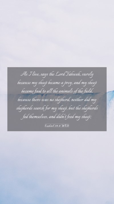 Picture 03 - Ezekiel 34:8 WEB Mobile Phone Wallpaper - As I live, says the Lord Yahweh, surely because - Mobile Bible Verse Wallpaper