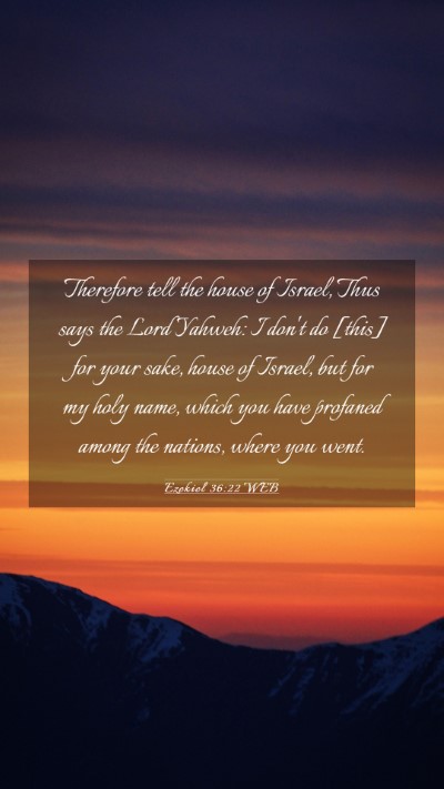 Picture 03 - Ezekiel 36:22 WEB Mobile Phone Wallpaper - Therefore tell the house of Israel, Thus says the - Mobile Bible Verse Wallpaper