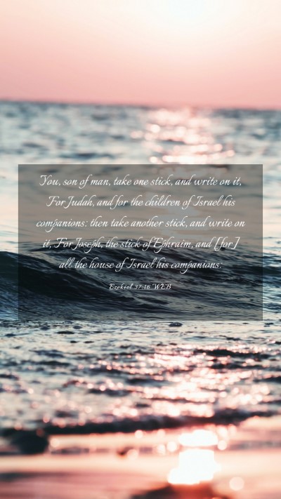 Picture 03 - Ezekiel 37:16 WEB Mobile Phone Wallpaper - You, son of man, take one stick, and write on it, - Mobile Bible Verse Wallpaper