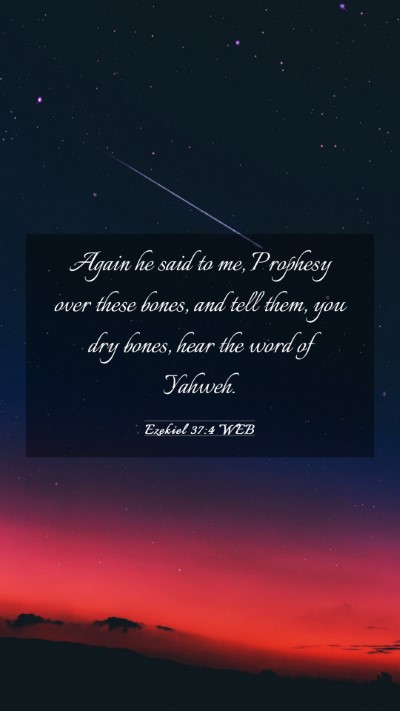 Picture 03 - Ezekiel 37:4 WEB Mobile Phone Wallpaper - Again he said to me, Prophesy over these bones, - Mobile Bible Verse Wallpaper