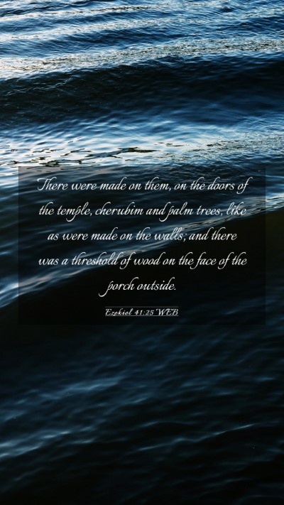 Picture 03 - Ezekiel 41:25 WEB Mobile Phone Wallpaper - There were made on them, on the doors of the - Mobile Bible Verse Wallpaper