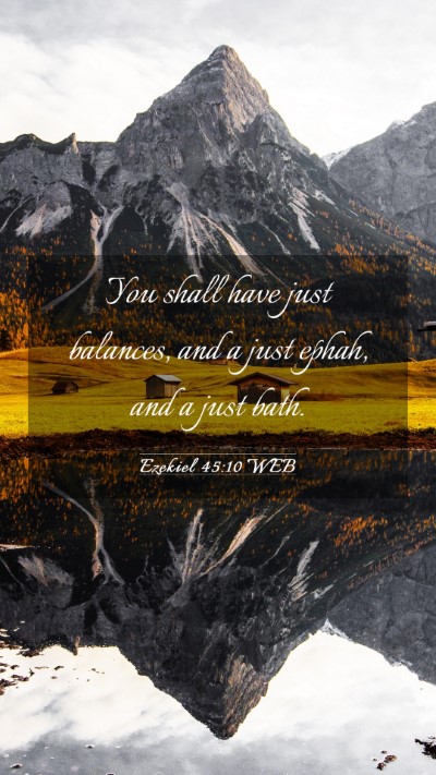 Picture 03 - Ezekiel 45:10 WEB Mobile Phone Wallpaper - You shall have just balances, and a just ephah, - Mobile Bible Verse Wallpaper