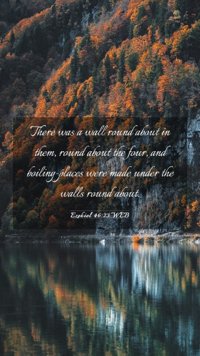 Picture 03 - Ezekiel 46:23 WEB Mobile Phone Wallpaper - There was a wall round about in them, round about - Mobile Bible Verse Wallpaper