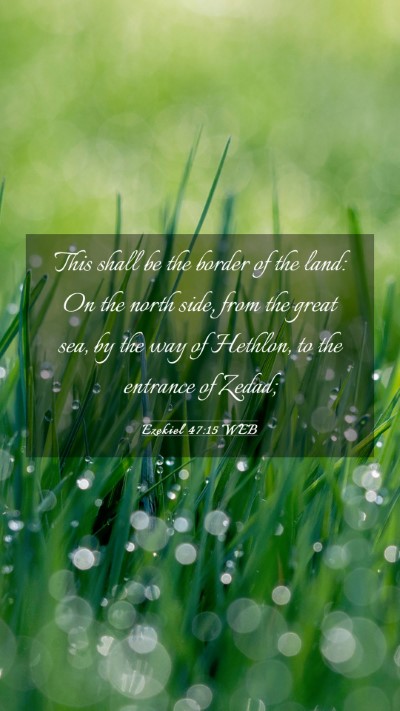 Picture 03 - Ezekiel 47:15 WEB Mobile Phone Wallpaper - This shall be the border of the land: On the - Mobile Bible Verse Wallpaper