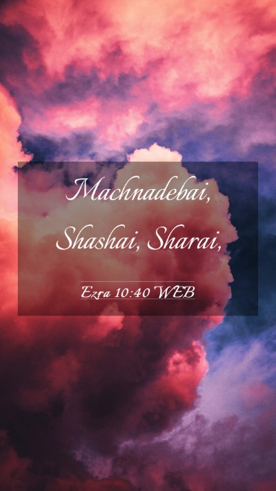 Picture 03 - Ezra 10:40 WEB Mobile Phone Wallpaper - Machnadebai, Shashai, - Mobile Bible Verse Wallpaper