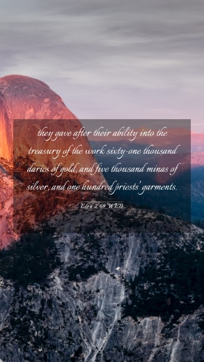 Picture 03 - Ezra 2:69 WEB Mobile Phone Wallpaper - they gave after their ability into the treasury - Mobile Bible Verse Wallpaper