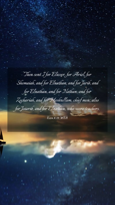 Picture 03 - Ezra 8:16 WEB Mobile Phone Wallpaper - Then sent I for Eliezer, for Ariel, for Shemaiah, - Mobile Bible Verse Wallpaper