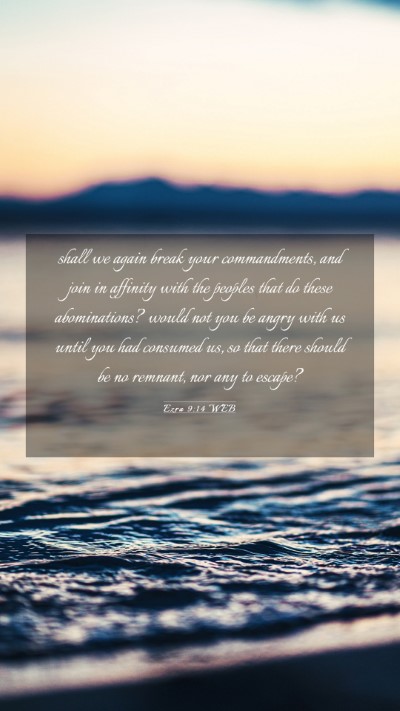 Picture 03 - Ezra 9:14 WEB Mobile Phone Wallpaper - shall we again break your commandments, and join - Mobile Bible Verse Wallpaper