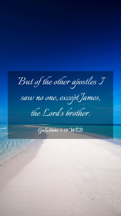 Picture 03 - Galatians 1:19 WEB Mobile Phone Wallpaper - But of the other apostles I saw no one, except - Mobile Bible Verse Wallpaper