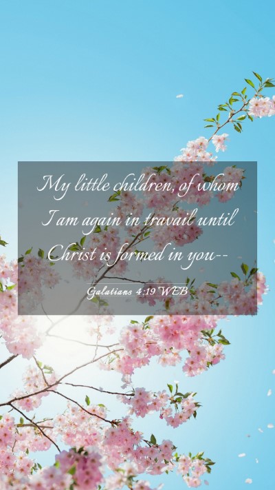 Picture 03 - Galatians 4:19 WEB Mobile Phone Wallpaper - My little children, of whom I am again in travail - Mobile Bible Verse Wallpaper