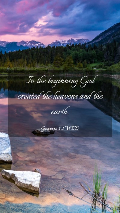 Picture 03 - Genesis 1:1 WEB Mobile Phone Wallpaper - In the beginning God created the heavens and the - Mobile Bible Verse Wallpaper
