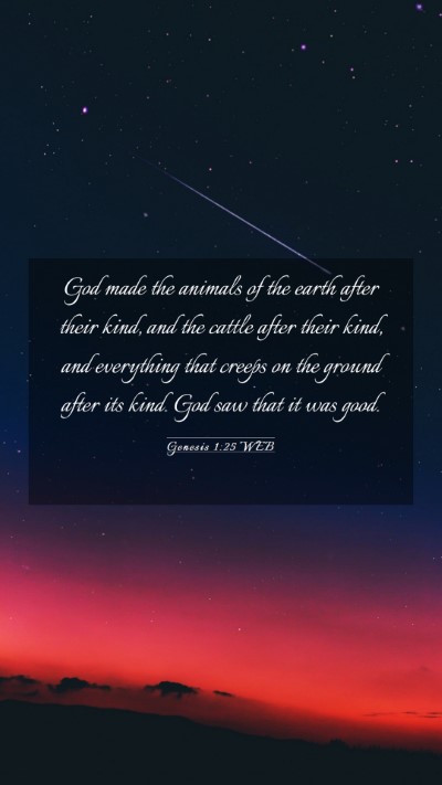 Picture 03 - Genesis 1:25 WEB Mobile Phone Wallpaper - God made the animals of the earth after their - Mobile Bible Verse Wallpaper