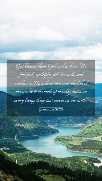 Picture 03 - Genesis 1:28 WEB Mobile Phone Wallpaper - God blessed them. God said to them, 