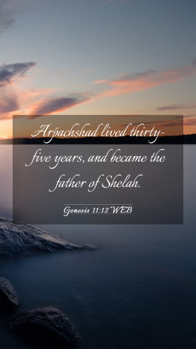 Picture 03 - Genesis 11:12 WEB Mobile Phone Wallpaper - Arpachshad lived thirty-five years, and became - Mobile Bible Verse Wallpaper