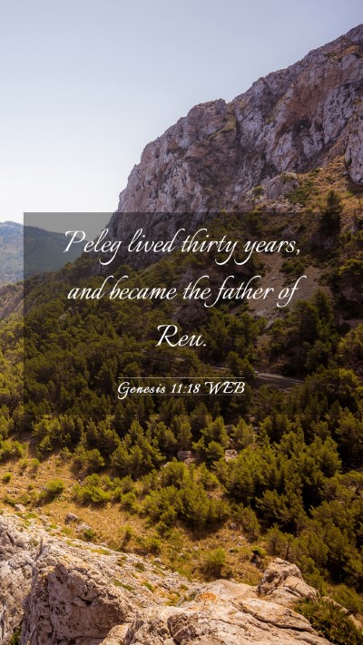 Picture 03 - Genesis 11:18 WEB Mobile Phone Wallpaper - Peleg lived thirty years, and became the father - Mobile Bible Verse Wallpaper