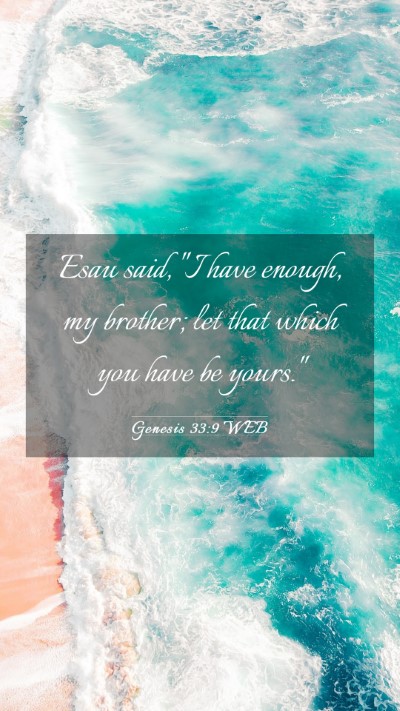 Picture 03 - Genesis 33:9 WEB Mobile Phone Wallpaper - Esau said, 