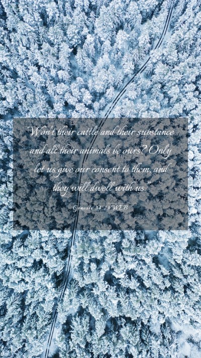 Picture 03 - Genesis 34:23 WEB Mobile Phone Wallpaper - Won't their cattle and their substance and all - Mobile Bible Verse Wallpaper