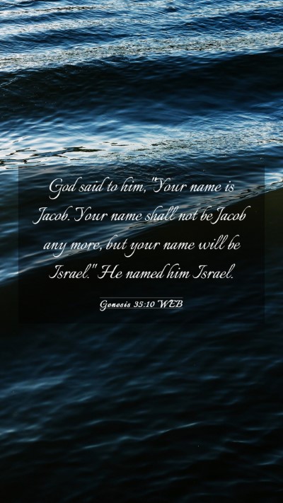 Picture 03 - Genesis 35:10 WEB Mobile Phone Wallpaper - God said to him, 