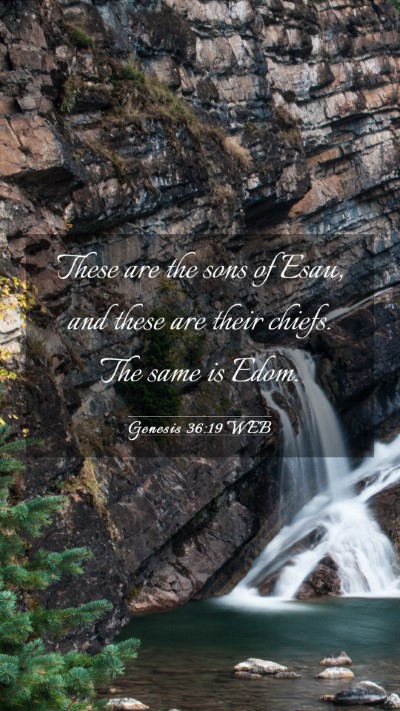 Picture 03 - Genesis 36:19 WEB Mobile Phone Wallpaper - These are the sons of Esau, and these are their - Mobile Bible Verse Wallpaper