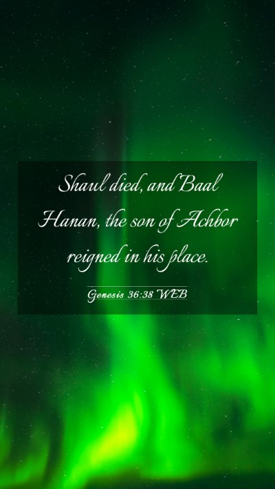 Picture 03 - Genesis 36:38 WEB Mobile Phone Wallpaper - Shaul died, and Baal Hanan, the son of Achbor - Mobile Bible Verse Wallpaper