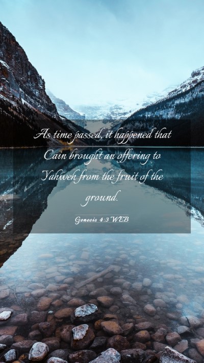 Picture 03 - Genesis 4:3 WEB Mobile Phone Wallpaper - As time passed, it happened that Cain brought an - Mobile Bible Verse Wallpaper