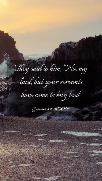 Picture 03 - Genesis 42:10 WEB Mobile Phone Wallpaper - They said to him, 