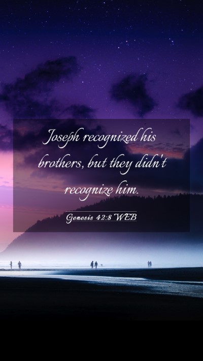 Picture 03 - Genesis 42:8 WEB Mobile Phone Wallpaper - Joseph recognized his brothers, but they didn't - Mobile Bible Verse Wallpaper