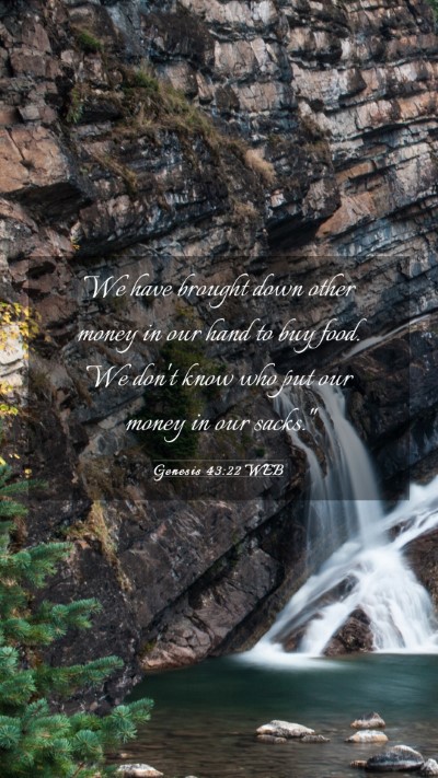 Picture 03 - Genesis 43:22 WEB Mobile Phone Wallpaper - We have brought down other money in our hand to - Mobile Bible Verse Wallpaper