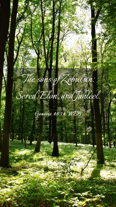 Picture 03 - Genesis 46:14 WEB Mobile Phone Wallpaper - The sons of Zebulun: Sered, Elon, and - Mobile Bible Verse Wallpaper