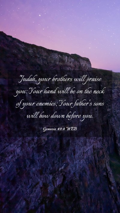 Picture 03 - Genesis 49:8 WEB Mobile Phone Wallpaper - 