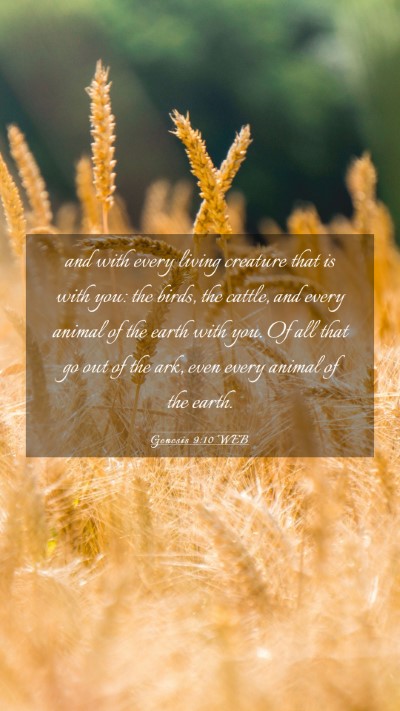 Picture 03 - Genesis 9:10 WEB Mobile Phone Wallpaper - and with every living creature that is with you: - Mobile Bible Verse Wallpaper