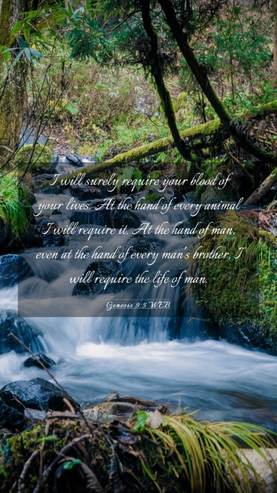 Picture 03 - Genesis 9:5 WEB Mobile Phone Wallpaper - I will surely require your blood of your lives. - Mobile Bible Verse Wallpaper