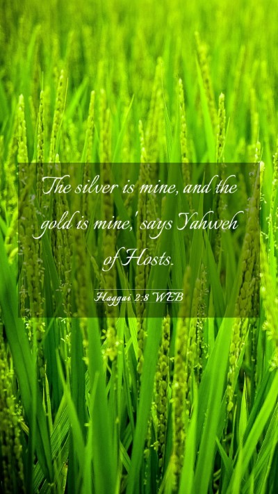 Picture 03 - Haggai 2:8 WEB Mobile Phone Wallpaper - The silver is mine, and the gold is mine,' says - Mobile Bible Verse Wallpaper