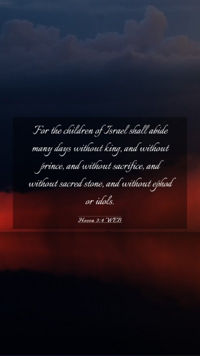 Picture 03 - Hosea 3:4 WEB Mobile Phone Wallpaper - For the children of Israel shall abide many days - Mobile Bible Verse Wallpaper